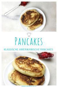 Amerikanische Pancakes backen » einfaches Pancakerezept mit Sahne