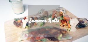 Summer Rolls mit Halloumi und Erdnussdip