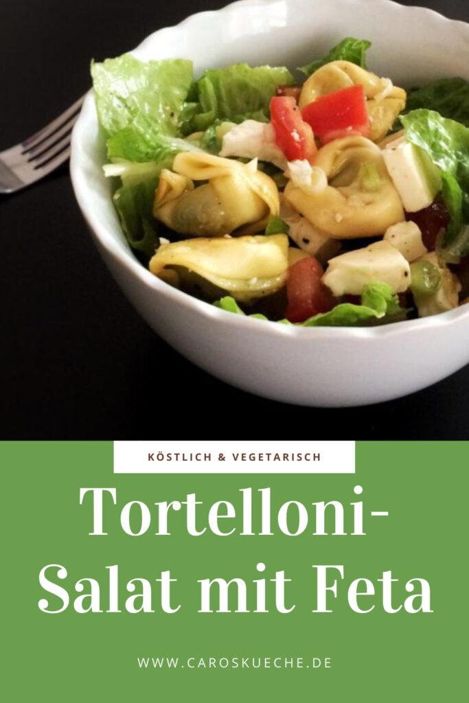 Vegetarischer Tortelloni-Salat mit Feta