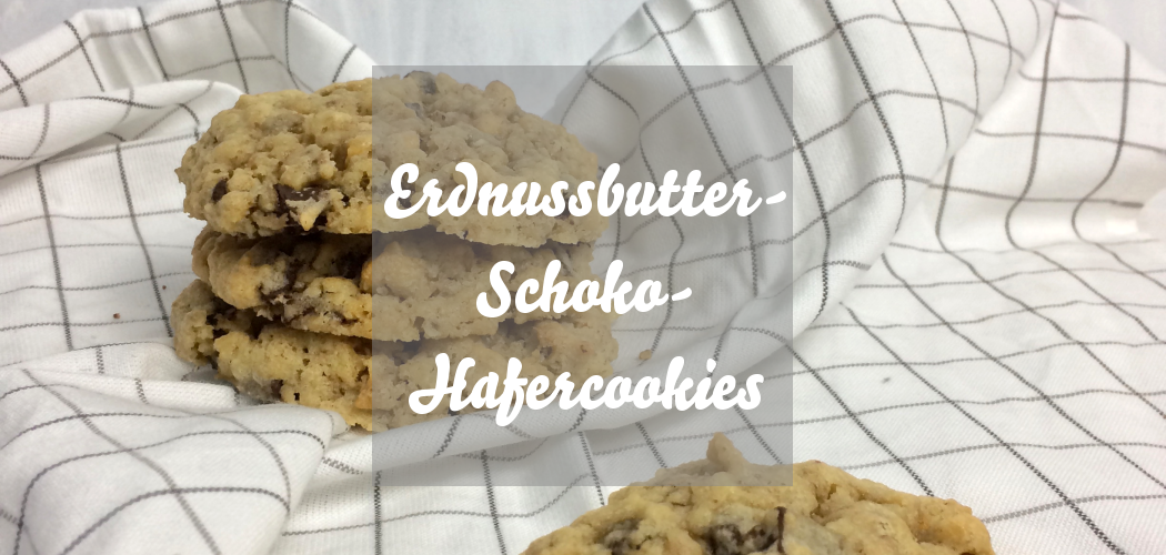 Erdnussbutter-Schoko-Hafercookies