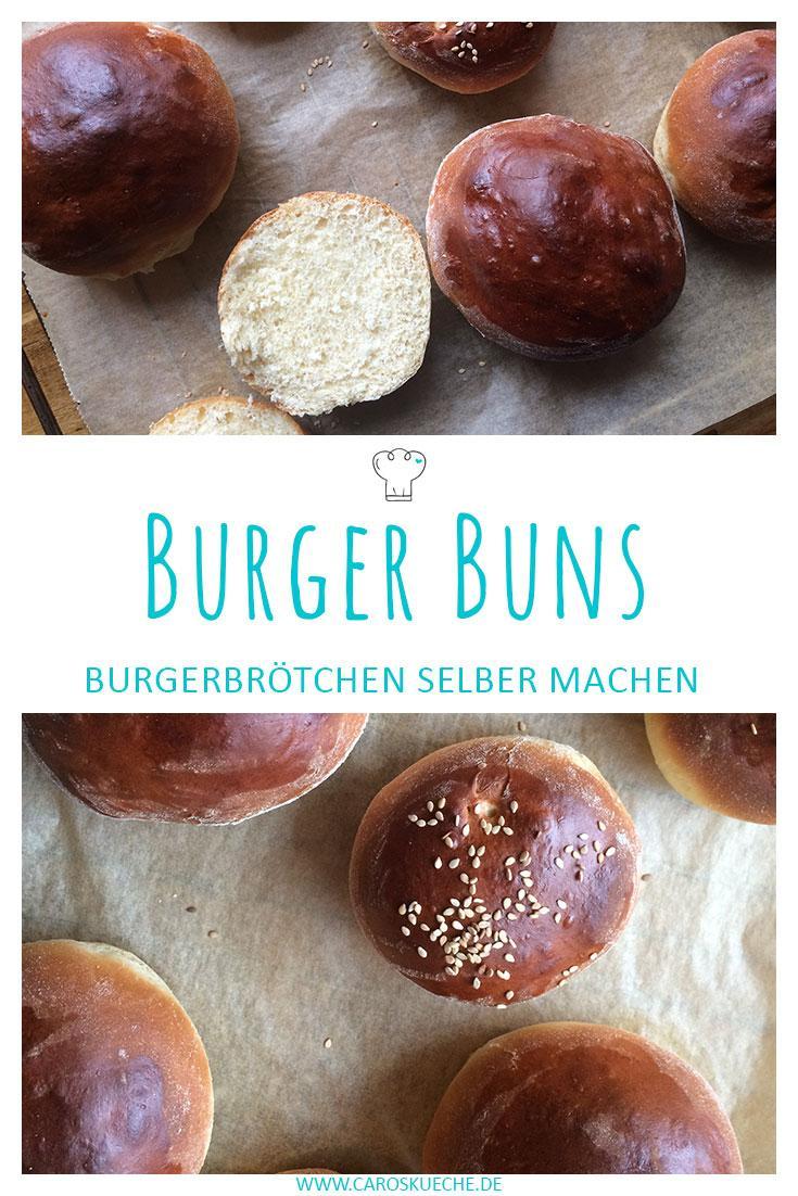 Fluffige Burger Buns » Brioche Burger Buns selber backen