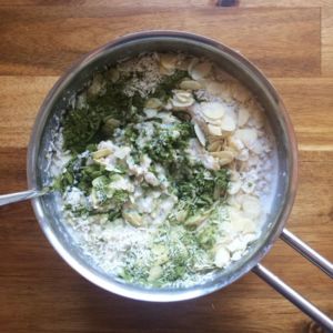 Moringapulver im Porridge