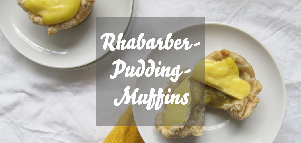 Rhabarber-Pudding-Muffins