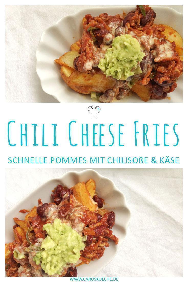 Leckere Chili Cheese Fries mit selbstgemachter Käsesoße » Rezept Chili Cheese Fries