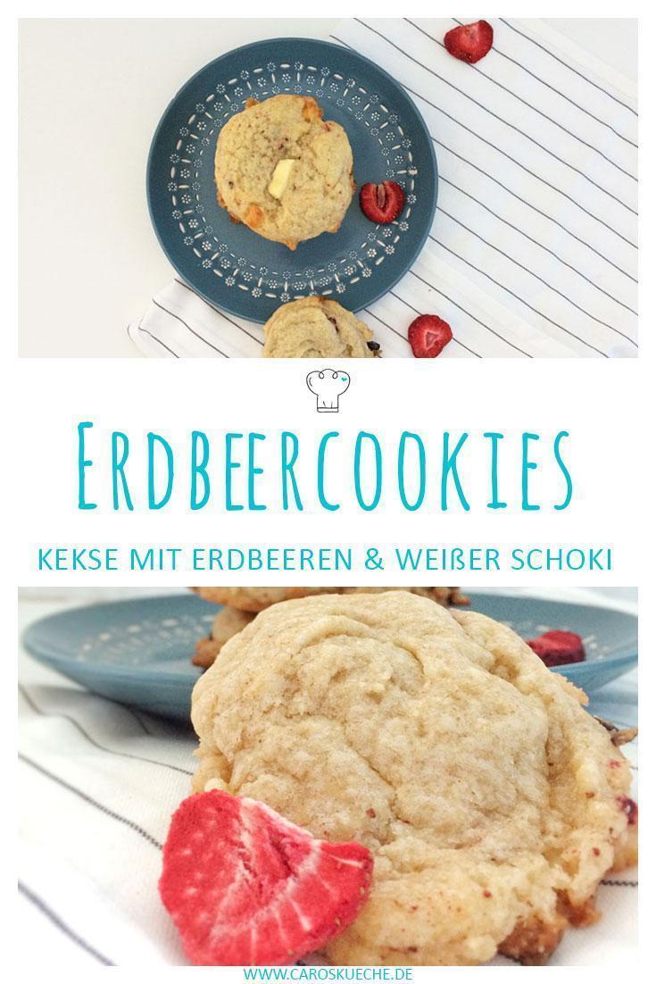 Erdbeer-Schoko-Cookies » Leckere Kekse mit Erdbeeren & weißer Schokolade