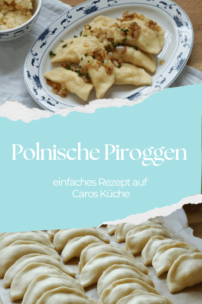 Polnische Piroggen gefüllt mit Kartoffeln und Schichtkäse » einfaches Rezept für Pierogi Ruskie