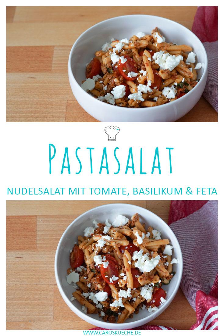 Italienischer Nudelsalat mit rotem Pesto & Basilikum » Schneller & leckerer Pastasalat