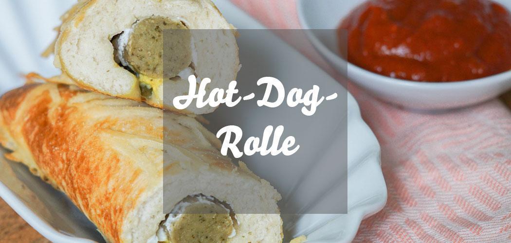 Hot-Dog-Rolle vegetarisch mit Currysoße
