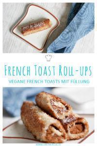 Vegane French Toast Rollen mit Bananenfüllung und Kokosmantel