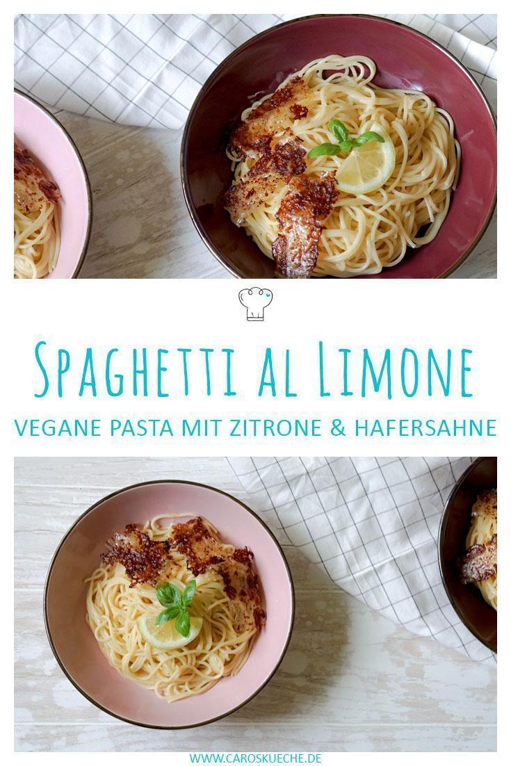 Spaghetti al Limone » Pasta mit veganer Zitronensoße