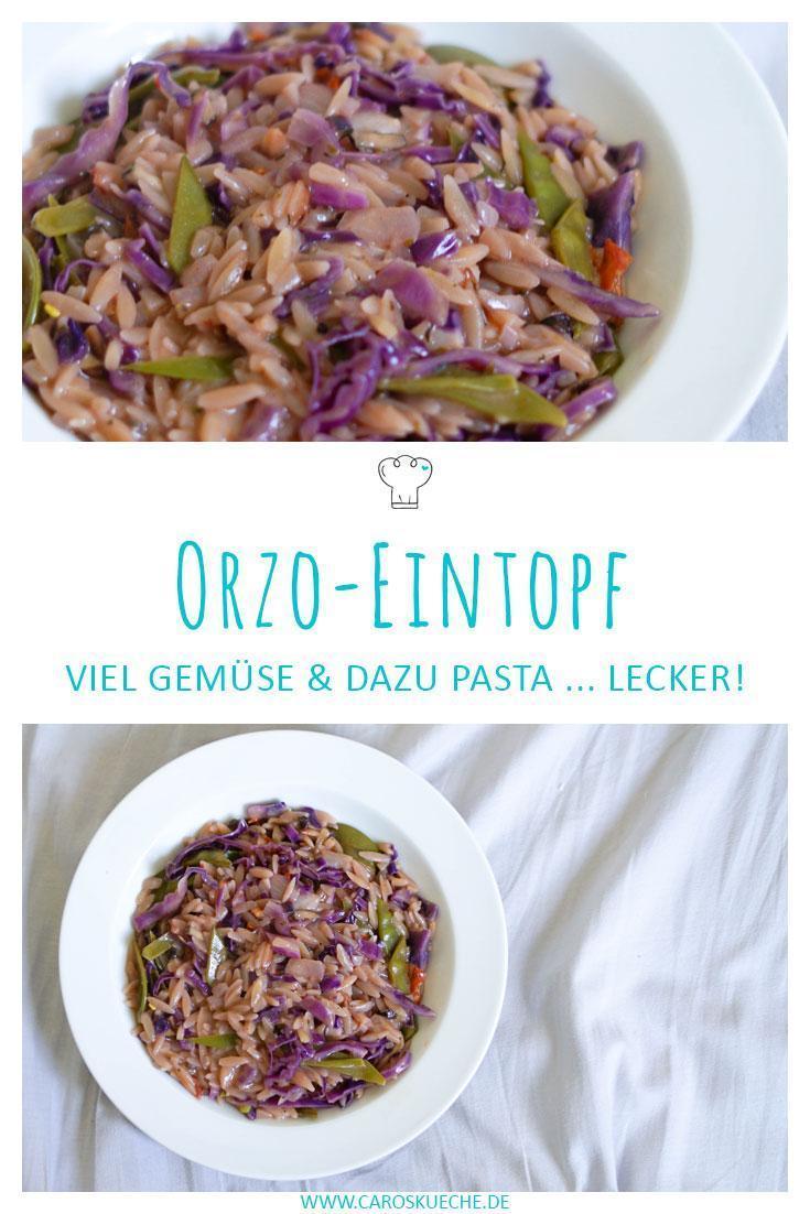 Orzotto veganer Orzo-Eintopf mit viel Gemüse