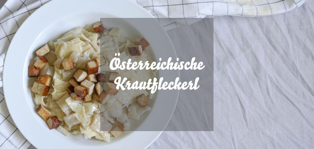 Vegane Krautfleckerl » Klassiker aus Österreich mit Nudeln und Weißkohl