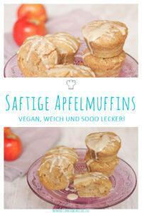 Saftige vegane Apfelmuffins ohne Ei