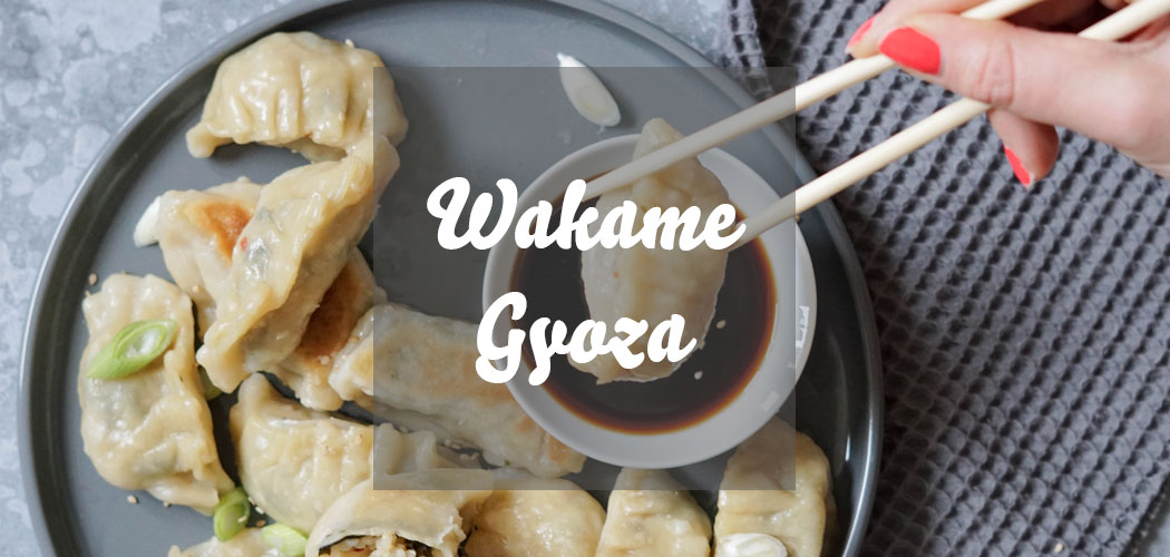 Vegane Wakame-Gyoza mit Algen und Reis gefüllt