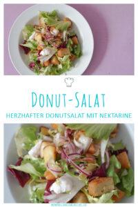 Herzhafter Donut-Salat mit Nektarine