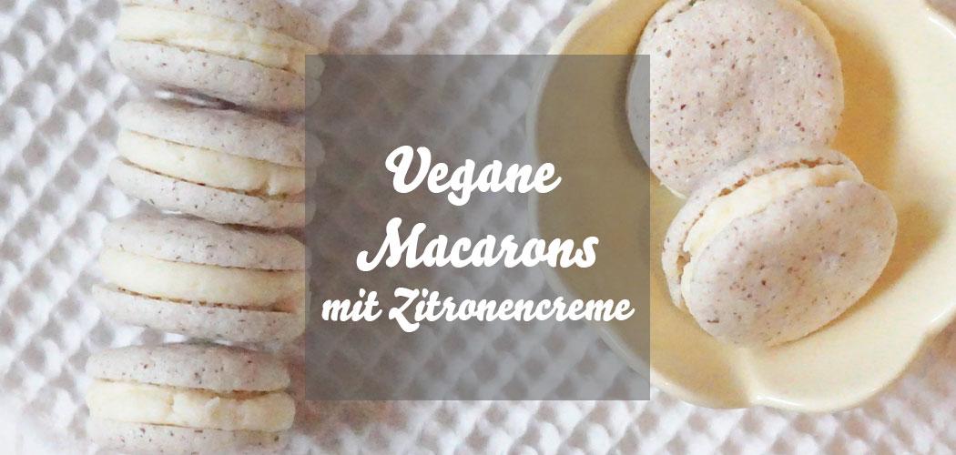 Vegane Macarons mit Zitronencreme aus Aquafaba