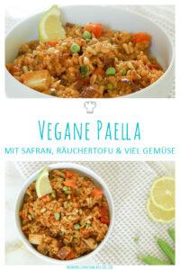 Vegane Paella mit Räuchertofu & viel Gemüse