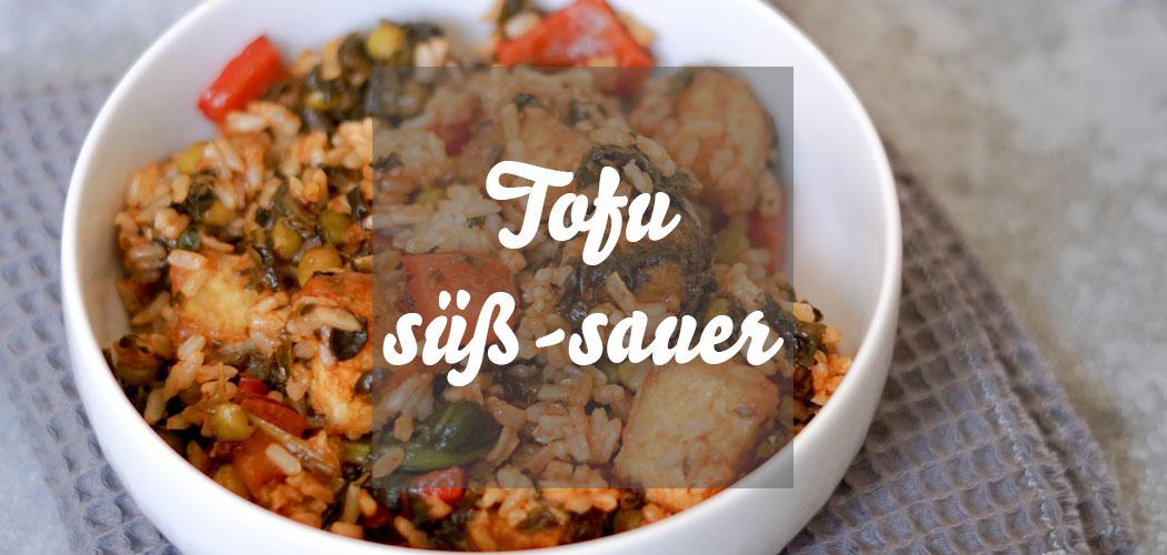 Tofu süß-sauer: Vegane Gemüsepfanne mit Tofu in süß-saurer Soße