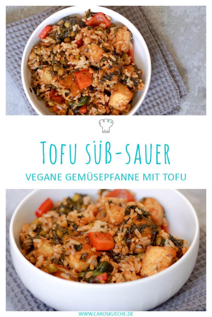 Tofz süß-sauer: Gemüsepfanne mit Tofu vegan