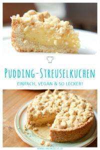 Veganer Pudding-Streuselkuchen: Streuselkuchen mit Pudding gefüllt
