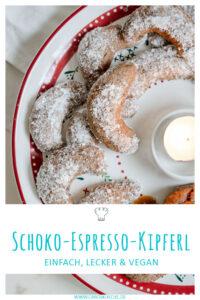 Schoko-Espresso-Kipferl: Vegane Weihnachtsplätzchen