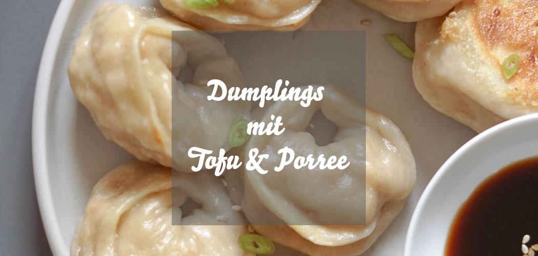 Vegane Mandu: Dumplings aus Korea mit Tofu und Porree