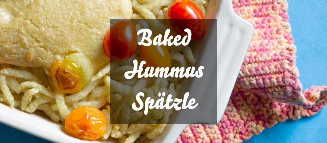Baked Hummus Spätzle: veganes Rezept