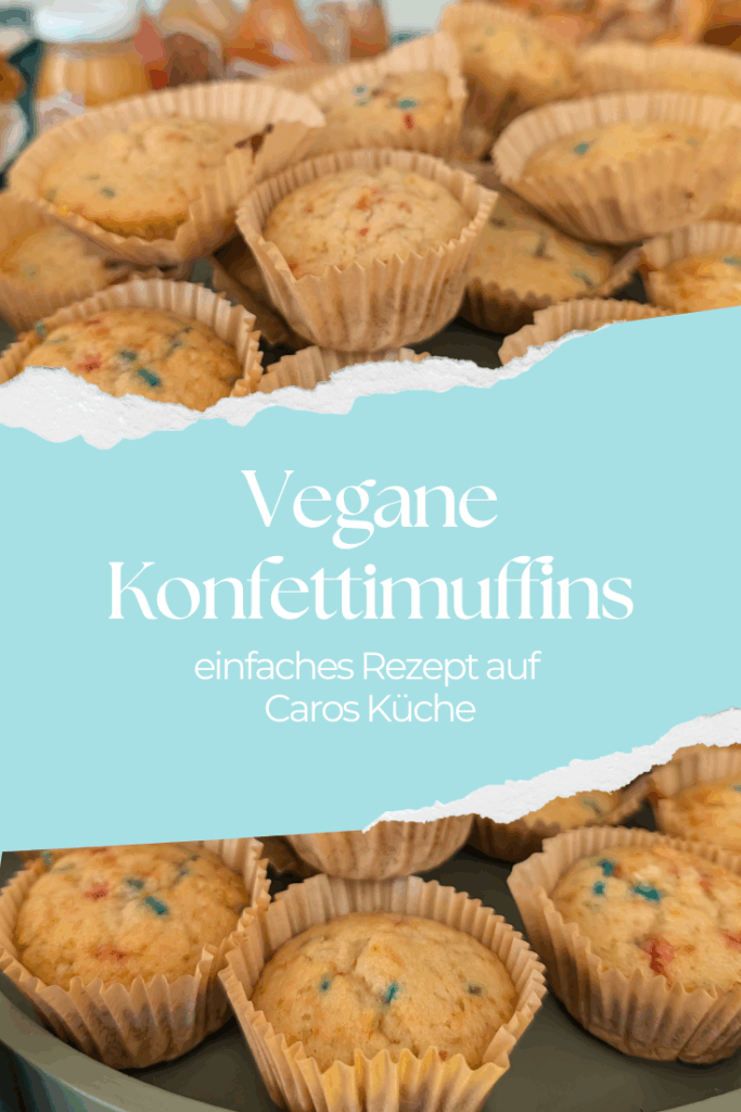Vegane Konfettimuffins: einfaches Rezept auf Caros Küche